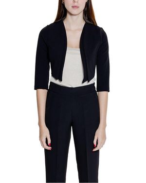 Rinascimento Black Polyester Sleeveless Jacket