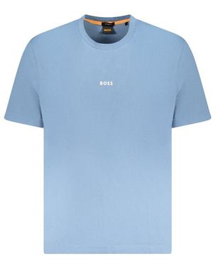 BOSS Blue Cotton Men T