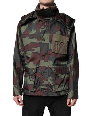 Dolce & Gabbana Camouflage Buttonup Jacket - Black