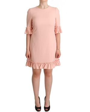 Dolce & Gabbana Ruffled Cady Mini Dress - Pink