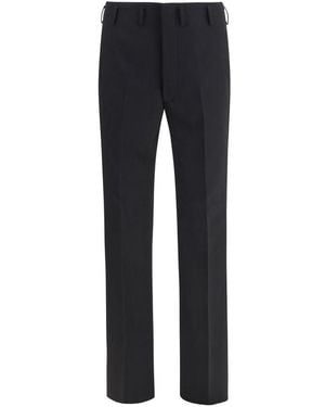 Prada Black Wool Oves Aries Dress Trousers - Blue