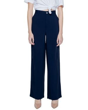 Street One Blue Viscose Casual Trousers