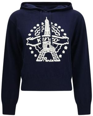KENZO Blue Wool Oves Aries Sweatshirt