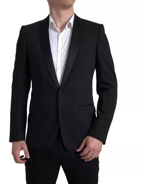 Dolce & Gabbana Wool Single Breasted Martini Blazerclothing - Blue