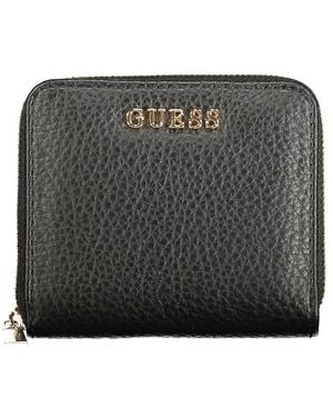 Guess Black Polyurethane Wallet - Grey