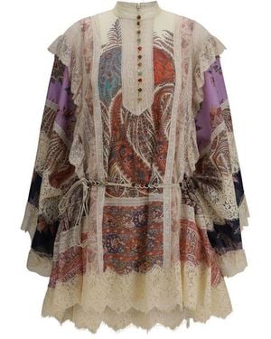 Zimmermann Rhiannon Short Dress - Brown