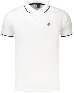Lotto Leggenda White Polyester Men's Polo Shirt
