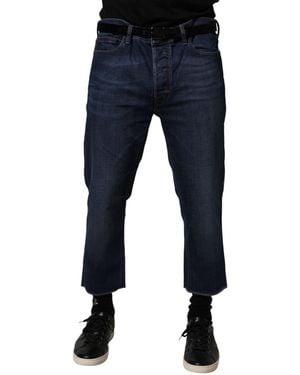 Vivienne Westwood Mid Waist Cotton Cropped Denim Jeans Elastane Clothing - Blue