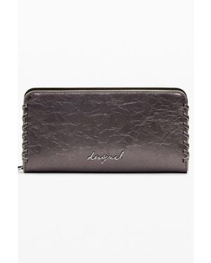 Desigual Elegant Polyethylene Wallet With Finish - Gray