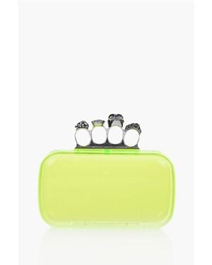 McQueen Yellow Polyester Clutch Bag