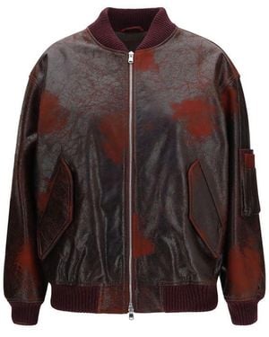 Valstar Bordeaux Leather Bomber - Brown