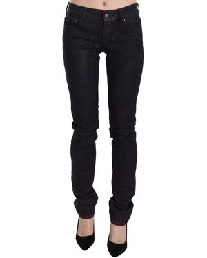 Just Cavalli Cotton Low Waist Skinny Denim Trousers - Black