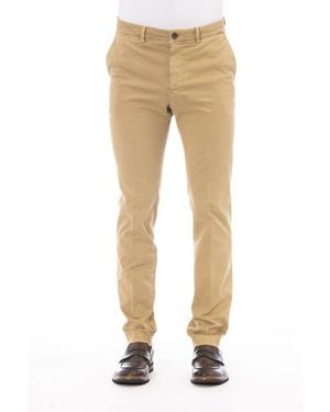 Peserico Beige Cotton Men Pants - Natural
