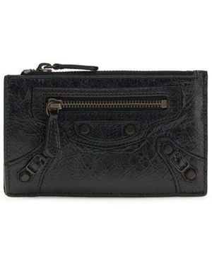 Balenciaga Black Lamb Ovis Aries Aries Wallet