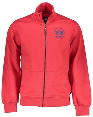 La Martina Red Cotton Jumper