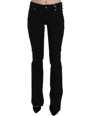 John Galliano Black Low Waist Slim Leg Skinny Denim Casual Pants Jeans