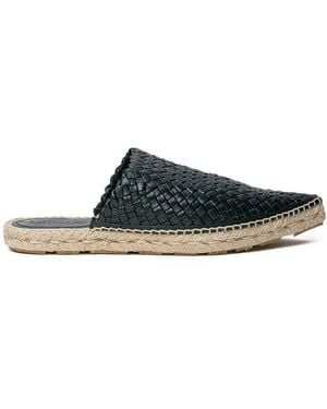 Bottega Veneta Green Leather Espadrilles - Blue