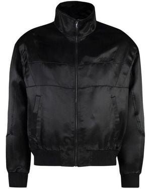 Saint Laurent Teddy Full-Zip Jacket Bomber - Black