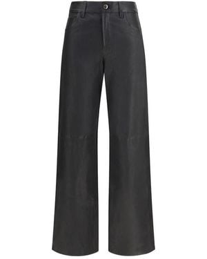 7FOR Black Leather Pants