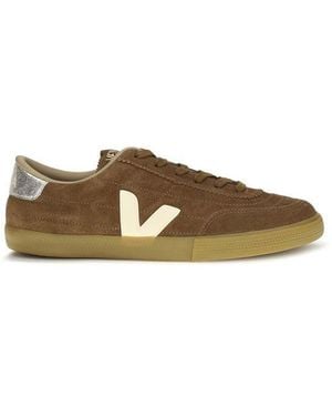 Veja Brown Recycled Polyester Low Top Sneakers - Natural