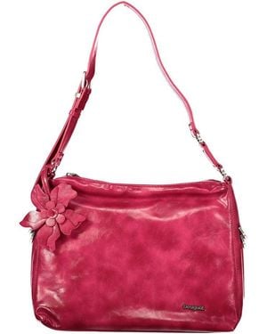 Desigual Pink Polyurethane S Bag