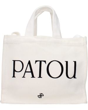 Patou White Cotton Handbag