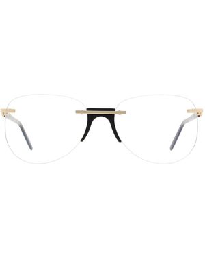 Andy Wolf Black Metal & Plastic Glasses (frames) - Brown