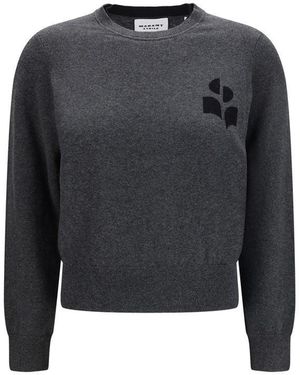 Isabel Marant Grey Wool Oves Aries Sweatshirt - Black