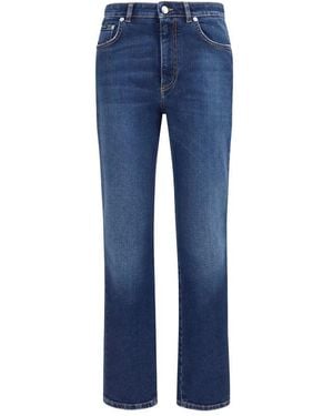 Dolce & Gabbana Blue Cotton Straight