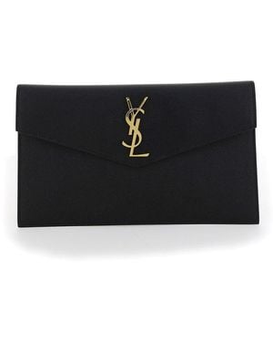 Saint Laurent Calf Leather Bos Taurus Wallet - Black