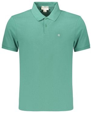 Calvin Klein Verde Cotton Mens Polo - Green