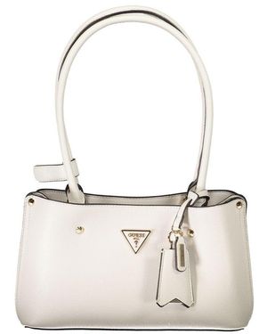 Guess Grey Polyethylene Handbag - Natural