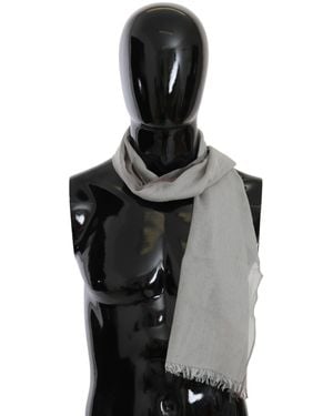 CoSTUME NATIONAL Fringe Neck Wrap Cotton Scarf - Black