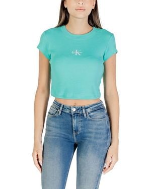 Calvin Klein Turquoise Cotton T - Blue