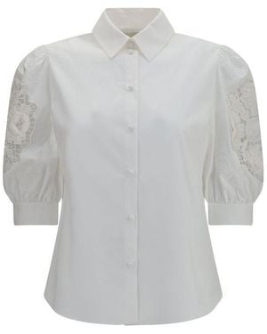 Valentino Garavani White Cotton Blouse - Grey