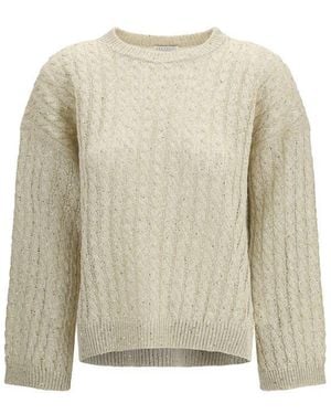 Brunello Cucinelli Beige Linen Sweatshirt - Natural