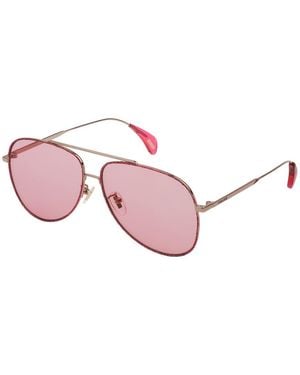 Police Gray Metal Sunglasses - Pink