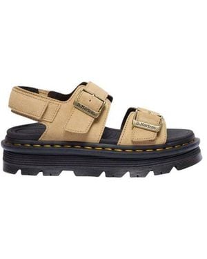 Dr. Martens Beige Leather Platform Sandals - Multicolor