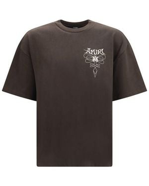 Amiri Brown Cotton T - Black