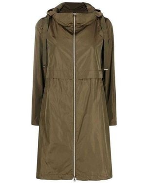 Herno Bicolour Polyester Coat - Green