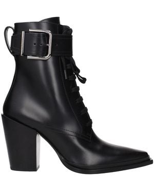 Jimmy Choo Black Leather Ankle Boots