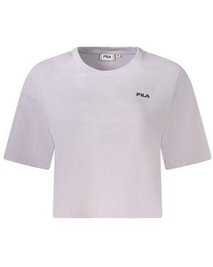 Fila Short Sleeve Cropped Tee - Purple