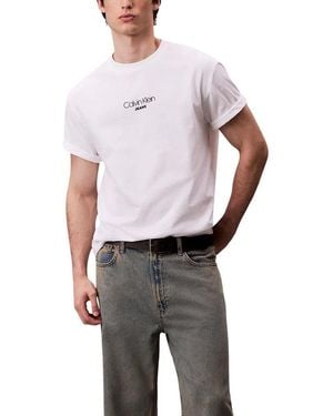 Calvin Klein White Cotton T - Gray