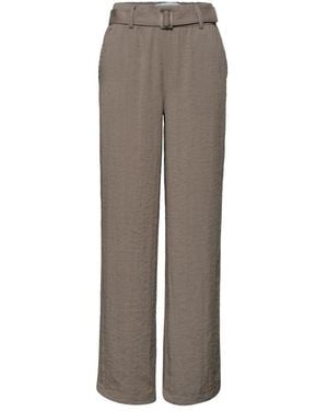 Street One Beige Viscose Casual Pants - Brown