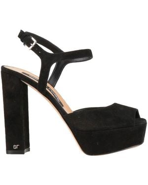 Sergio Rossi Velvet Sandal - Black