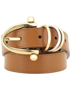 Chloé Beige Calf Leather Bos Taurus Regular Belt - Brown