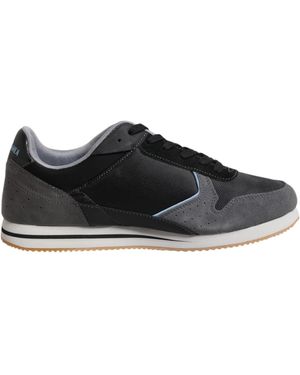 Trussardi Black Grey Lace Up Low Top Casual Trainers Shoes