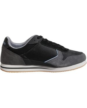 Trussardi Black Gray Lace Up Low Top Casual Sneakers Shoes