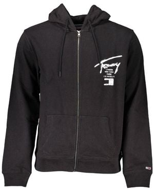 Tommy Hilfiger Black Cotton Men Jumper