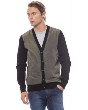 Verri Multicolour Wool Men Cardigan - Grey
